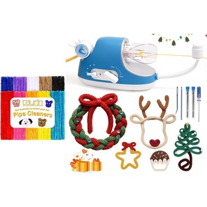 image:imageCaydo 50PCS Extra Thick Pipe Cleaners amp Automatic i Cord Knitting Machine Pro Electric iCord Knitter HandsFree Highly Efficient Yarn Knit Helper Crochet iCord Maker Tool for Christmas Decor Gifts
