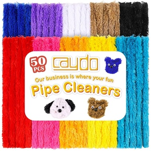 image:imageCaydo 50PCS Extra Thick Pipe Cleaners with 100pcs Eyes Jumbo Black Chenille Stems for Kids Craft DIY Projects Creative Home Decoration30 mm x 12 InchMulticolor