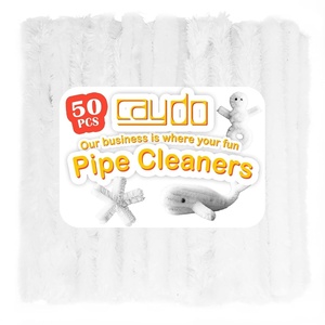 image:imageCaydo 50PCS Extra Thick Pipe Cleaners with 100pcs Eyes Jumbo Black Chenille Stems for Kids Craft DIY Projects Creative Home Decoration30 mm x 12 InchWhite