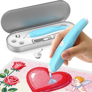 image:imageCaydo Cordless Electric Diamond Painting Pen EPainter for Diamond Painting  Diamond Art Pen with Vacuum Technology Ergonomic Design amp Storage Tray  No Wax Patented BlueBlue