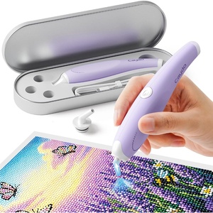 image:imageCaydo Cordless Electric Diamond Painting Pen EPainter for Diamond Painting  Diamond Art Pen with Vacuum Technology Ergonomic Design amp Storage Tray  No Wax Patented BluePurple