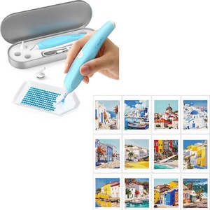 image:imageCaydo Cordless Electric Diamond Painting Pen and 12 Pack Sea Breeze Themed Diamond Painting Kits for Adults