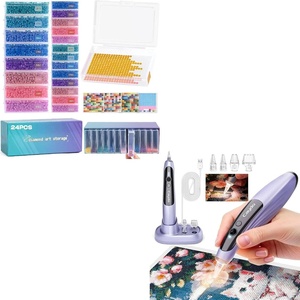image:imageCaydo Electric Diamond Painting Pen Wireless with Light 24PCS Diamond Art Trays with Lids 2 Size Diamond Art Painting Storage Containers