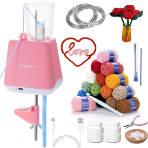 image:imageCaydo iCord Maker Kit for Beginners 92pcs iCord Knitting Set for DIY Handicrafts Making Quickly Knitting iCord with i Cord Knitting Machine Create Pretty Crafts Ideal Present for Knitting LoversPink