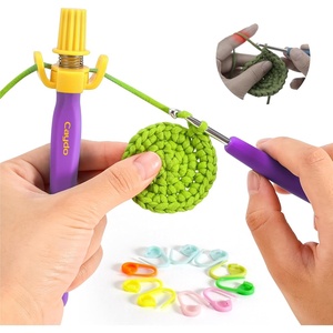 image:imageCrochet Tension Tool for Beginners Ergonomic Yarn Guide Holder Tension Control Crochet Helper Comfort Handle for Left amp Right Hander Portable Crochet Accessories Gift for Crocheters amp KnittersPurple