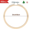 image:imageCaydo 48 Pieces 3 Inch Embroidery Hoop Bulk Mini Embroidery Hoop Round Cross Stitch Hoop for Christmas Ornaments Craft Art Home Decoration3 Inch