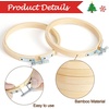 image:imageCaydo 48 Pieces 3 Inch Embroidery Hoop Bulk Mini Embroidery Hoop Round Cross Stitch Hoop for Christmas Ornaments Craft Art Home Decoration3 Inch