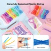 image:imageCaydo Plastic Lanyard String Kit 15 Colors 2 Style Plastic String Boondoggle String Kits with 40Pcs Key Chain Accessories and Instruction Gimp String for Crafts Keychain Bracelet Jewelry15 Colors with Color Box