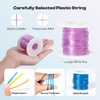 image:imageCaydo Plastic Lanyard String Kit 15 Colors 2 Style Plastic String Boondoggle String Kits with 40Pcs Key Chain Accessories and Instruction Gimp String for Crafts Keychain Bracelet Jewelry24 Rolls with Storage Bag
