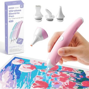 image:imageCaydo Electric Diamond Art Pen for Diamond PatingErgonomic Vacuum Art Tool  Pink No Wax Need 3PCS Replacment Tips Comfort Grip TimeSaving Vacuum PickUp DIY Diamond Art Accessories for Adults