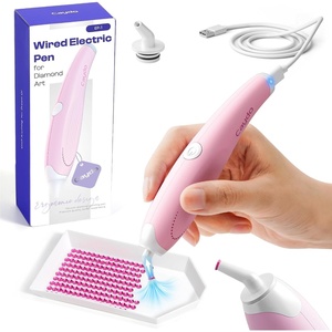 image:imageCaydo Wired Electric Diamond Painting Pen Plugin Use EPainter for Diamond Painting  Ergonomic Vacuum Tool with 2Tips Diamond Art Accessories Tools for Setting Diamonds Without Wax PinkPink