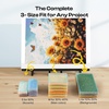 image:imageCaydo 16 PCS Diamond Painting Storage Containers Trays wit Lids 3 Size  4 in 1 Functional Diamond Painting Trays MultiSlot Design System StaticFree Deep Groove Design Organizer for Diamond Art