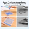 image:imageCaydo 16 PCS Diamond Painting Storage Containers Trays wit Lids 3 Size  4 in 1 Functional Diamond Painting Trays MultiSlot Design System StaticFree Deep Groove Design Organizer for Diamond Art