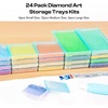 image:imageCaydo 24 PCS Diamond Painting Storage Containers Trays wit Lids 3 Size  4 in 1 Functional Diamond Painting Trays MultiSlot Design System StaticFree Deep Groove Design Organizer for Diamond Art