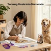 image:imageCaydo 3 Pack Quick Custom Diamond Painting Kit with Create Your Own Coloring Book for Kids with APP  40 Sheets 160gsm AcidFree Drawing Paper Blank for Gifts