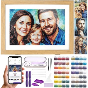 image:imageCaydo 3 Pack Quick Custom Diamond Painting Kit with Design App  Turn Photos into Diamond Arts with 30000PCS Diamonds in 56 Colors Full Tools for Beginners Craft  No Waiting Weeks Ready to CraftA4 with Pen
