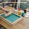 image:imageCaydo 54 PCS AllInOne Screen Printing Kit with 100W LED UV Exposure Light 3 Sizes Wood Screen Printing Frames 6 Colors Screen Printing Ink Screen Printing Photo Emulsion Screen Printing Squeegee