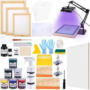 image:imageCaydo 66 PCS AllinOne Screen Printing Kit  50W LED UV Exposure Screen Printing Light Screen Printing Ink Screen Printing Photo Emulsion Instructions