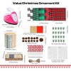 image:imageCaydo 12 Pieces Christmas Ornament Kit Including 3 Inch Embroidery Hoops and 5 Inch Squares Plaid Fabric for Christmas Decorations111PCS