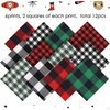 image:imageCaydo 12 Pieces Christmas Ornament Kit Including 3 Inch Embroidery Hoops and 5 Inch Squares Plaid Fabric for Christmas Decorations24PCS