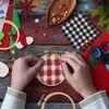 image:imageCaydo 20 Pieces Christmas Fabric Squares 59 Inch Christmas Charm Packs 10 Patterns Polyester Cotton Plaid Fabric Squares for Garlands and Home Decoration
