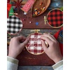image:imageCaydo 6 Pieces 3 Inch Embroidery Hoops Adjustable Circle Cross Stitch Hoop Ring for Christmas Ornaments Art Craft Handy SewingChristmas Color Aluminum