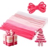 image:imageCaydo 200 Pieces Halloween Pipe Cleaners with 100PCS Wiggle Eyes 8 Colors5 ColorsGradient Pink
