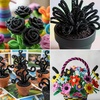 image:imageCaydo 200 Pieces Halloween Pipe Cleaners with 100PCS Wiggle Eyes 8 ColorsGlitter Black