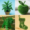 image:imageCaydo 200 Pieces Halloween Pipe Cleaners with 100PCS Wiggle Eyes 8 ColorsGlitter Green