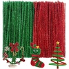 image:imageCaydo 200 Pieces Halloween Pipe Cleaners with 100PCS Wiggle Eyes 8 ColorsGlitter Red  Green