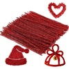 image:imageCaydo 200 Pieces Halloween Pipe Cleaners with 100PCS Wiggle Eyes 8 ColorsGlitter Red and Green