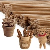image:imageCaydo 200 Pieces Halloween Pipe Cleaners with 100PCS Wiggle Eyes 8 ColorsLight Brown