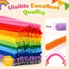 image:imageCaydo 200 Pieces Halloween Pipe Cleaners with 100PCS Wiggle Eyes 8 ColorsMulticolor