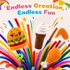 image:imageCaydo 200 Pieces Halloween Pipe Cleaners with 100PCS Wiggle Eyes 8 ColorsMulticolor