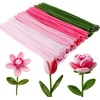image:imageCaydo 200 Pieces Halloween Pipe Cleaners with 100PCS Wiggle Eyes 8 ColorsPink Flowers
