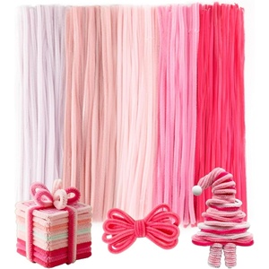 image:imageCaydo 200 Pieces Halloween Pipe Cleaners with 100PCS Wiggle Eyes 8 Colors5 ColorsGradient Pink