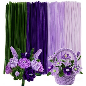 image:imageCaydo 200 Pieces Halloween Pipe Cleaners with 100PCS Wiggle Eyes 8 ColorsPurple Flowers