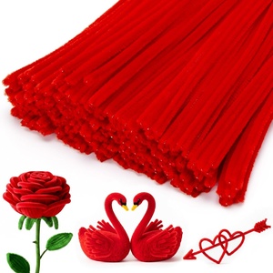 image:imageCaydo 200 Pieces Halloween Pipe Cleaners with 100PCS Wiggle Eyes 8 ColorsRed