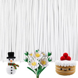 image:imageCaydo 200 Pieces Halloween Pipe Cleaners with 100PCS Wiggle Eyes 8 ColorsWhite